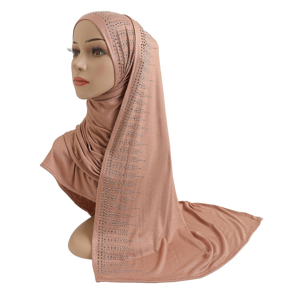 Cotton Jersey Rhinestones Hijab