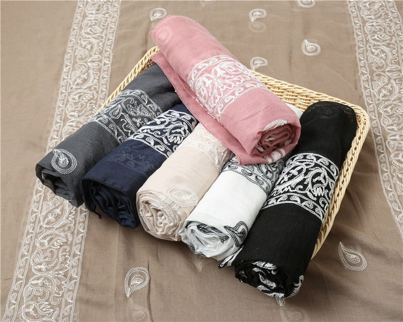 Cotton Embroidered Hijab