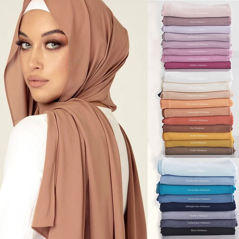 Solid Chiffon Hijab