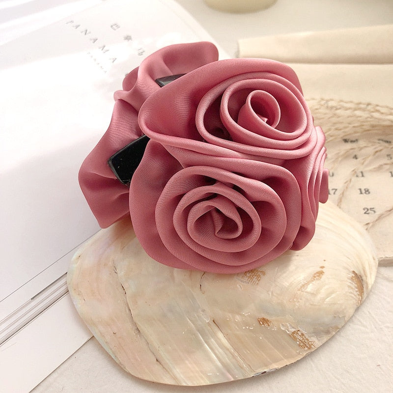 Rose Flower Hair Clip