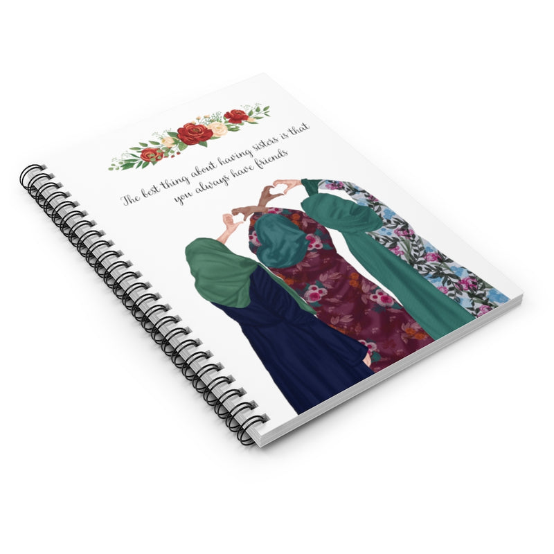 Hijabi Sisters - Spiral Notebook