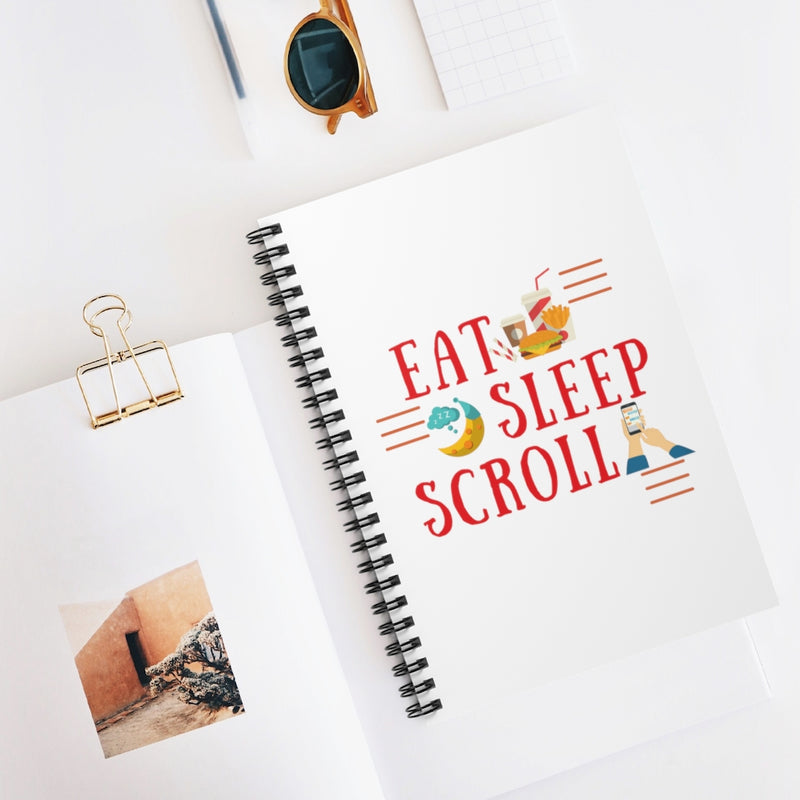 Eat Sleep Scroll - Spiral Notebook