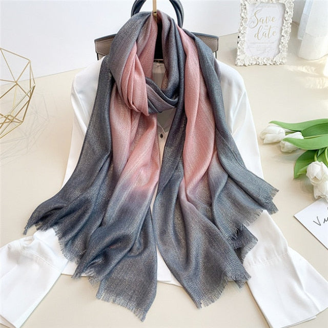 Gradient Glitter Scarves