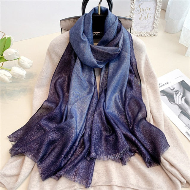 Gradient Glitter Scarves