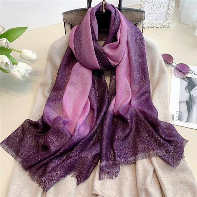 Gradient Glitter Scarves