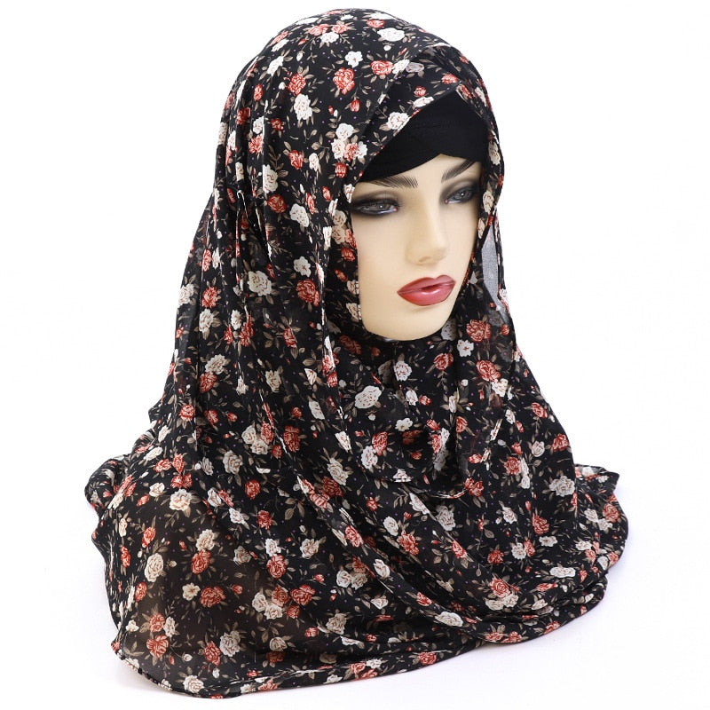 Floral Chiffon Hijab