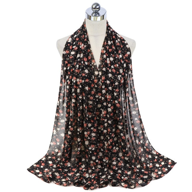 Floral Chiffon Hijab