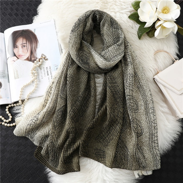 Crinkle Printed Scarf