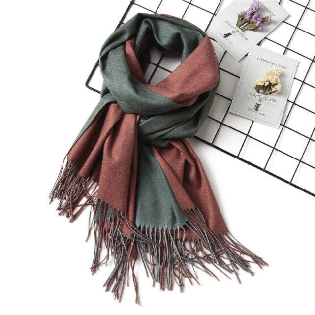 Solid Colored Reversible Shawls