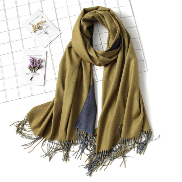 Solid Colored Reversible Shawls