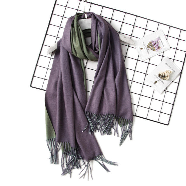 Solid Colored Reversible Shawls